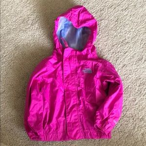 Pink The North Face rain jacket